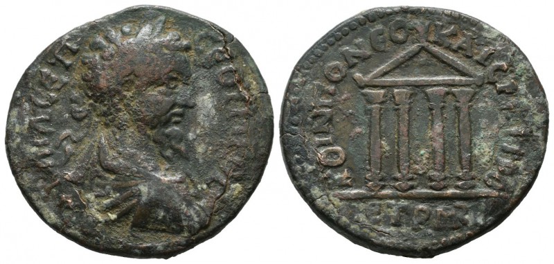 Pontus, Neocaesarea. Septimius Severus. 193-211 AD. AE (32mm, 15.36g). Laureate,...