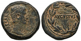 Augustus, 27 BC-14 AD. Asian. AE (26mm, 12.90g). Ephesus mint(?), Circa 25 BC. Bare head of Augustus right / AVGVSTVS within wreath. RPC 2235; RIC 486...