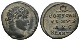 Constantine I. AD 307/310-337. AE Follis (17mm, 2.02g). Antioch mint, 7th officina. Struck AD 324-325. Laureate, draped and cuirassed bust left / CONS...