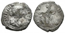 Faustina II. wife of Marcus Aurelius, (Augusta) AD.146-175. AR Denarius (18mm, 3.15g). Rome mint. Struck under Marcus Aurelius, AD.161-175. FAVSTINA -...