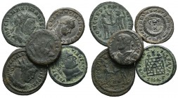 Lot of 5 Roman Imperial AE Coins. Lot sold as it, no returns.