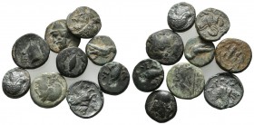 Lot of 9 Greek AE Coins. Lot sold as it, no returns.