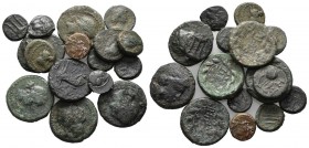 Lot of 16 Greek AE Coins. Lot sold as it, no returns.