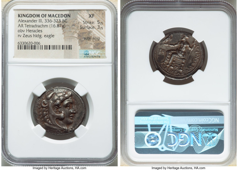 MACEDONIAN KINGDOM. Alexander III the Great (336-323 BC). AR tetradrachm (26mm, ...