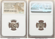 MACEDONIAN KINGDOM. Alexander III the Great (336-323 BC). AR drachm (16mm, 4.28 gm, 12h). NGC Choice XF 4/5 - 3/5, marks. Lifetime issue of Sardes, ca...