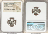MACEDONIAN KINGDOM. Alexander III the Great (336-323 BC). AR drachm (18mm, 3h). NGC XF. Posthumous issue of Lampsacus, ca. 310-301 BC. Head of Heracle...