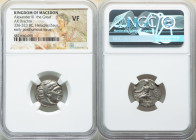 MACEDONIAN KINGDOM. Alexander III the Great (336-323 BC). AR drachm (17mm, 12h). NGC VF. Posthumous issue of Colophon, 310-301 BC. Head of Heracles ri...