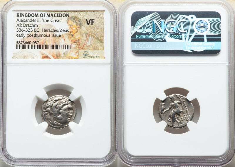 MACEDONIAN KINGDOM. Alexander III the Great (336-323 BC). AR drachm (18mm, 11h)....