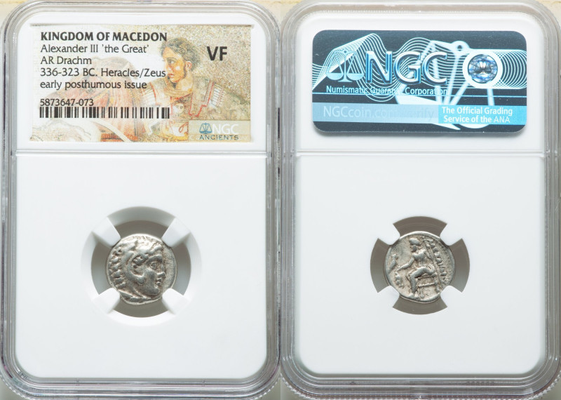 MACEDONIAN KINGDOM. Alexander III the Great (336-323 BC). AR drachm (16mm, 11h)....