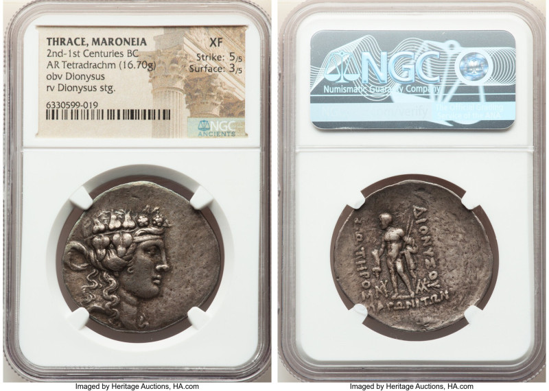 THRACE. Maroneia. Ca. 2nd-1st Centuries BC. AR tetradrachm (34mm,16.70gm 11h). N...