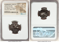 ACARNANIA. Leucas. Ca. 4th century BC. AR stater (21mm, 8.33 gm, 5h). NGC VF 5/5 - 2/5, smoothing, edge marks. Pegasus with pointed wing flying left; ...