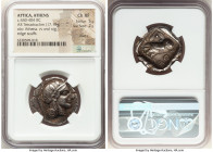 ATTICA. Athens. Ca. 440-404 BC. AR tetradrachm (27mm, 17.18 gm, 7h). NGC Choice XF 5/5 - 2/5, marks, edge scuffs. Mid-mass coinage issue. Head of Athe...