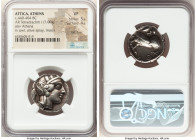 ATTICA. Athens. Ca. 440-404 BC. AR tetradrachm (23mm, 17.00 gm, 8h). NGC VF 5/5 - 4/5, flan flaw. Mid-mass coinage issue. Head of Athena right, wearin...