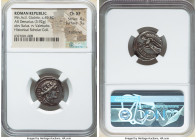 Mn. Acilius Glabrio (ca. 49 BC). AR denarius (19mm, 3.92 gm, 4h). NGC Choice XF 4/5 - 3/5, light scratches. Rome. SALVTIS, laureate head of Salus righ...