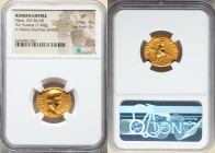 Nero (AD 54-68). AV aureus (20mm, 7.49 gm, 7h). NGC VF 4/5 - 3/5. Rome, December AD 61-December AD 62. NERO•CAESAR•AVG•IMP, bare head of Nero right / ...