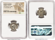 Vitellius (late April-20 December AD 69). AR denarius (18mm, 3.49 gm, 7h). NGC Choice VF 4/5 - 3/5. Rome, July-December AD 69. A VITELLIVS GERMAN IMP ...