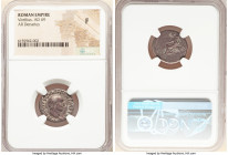 Vitellius (late April-20 December AD 69). AR denarius (19mm, 6h). NGC Fine. Rome, April-December AD 69. A VITELLIVS GERMANICVS IMP, bare head of Vitel...