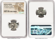 Vespasian (AD 69-79). AR denarius (18mm, 3.34 gm, 6h). NGC Choice XF 5/5 - 2/5. Rome, AD 78-79 AD. CAESAR-VESPASIANVS AVG, laureate head of Vespasian ...