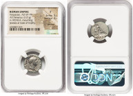 Vespasian (AD 69-79). AR denarius (17mm, 3.21 gm, 5h). NGC Fine 5/5 - 3/5, brushed. Rome, 21 December AD 69-early AD 70. IMP CAESAR VESPASIANVS AVG, l...