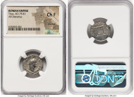 Titus, as Augustus (AD 79-81). AR denarius (18mm, 5h). NGC Choice Fine, brushed. Rome, January-June AD 80. IMP TITVS CAES VESPASIAN AVG P M, laureate ...