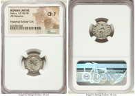 Nerva (AD 96-98). AR denarius (17mm, 6h). NGC Choice Fine. Rome, AD 97. IMP NERVA CAES AVG-P M TR P II COS III P P, laureate head of Nerva right / LIB...