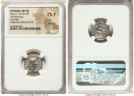 Nerva (AD 96-98). AR denarius (17mm, 6h). NGC Choice Fine, scratches, brushed. Rome, AD 97. IMP NERVA CAES AVG-P M TR P COS III P P, laureate head of ...