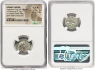 Antoninus Pius (AD 138-161). AR denarius (18mm, 3.73 gm, 7h). NGC Choice AU 5/5 - 4/5. Rome, AD 145-147. ANTONINVS-AVG PIVS P P, laureate head right /...