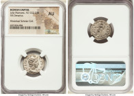 Julia Mamaea (AD 222-235). AR denarius (20mm, 7h). NGC AU. Rome. IVLIA MAMAEA AVG, draped bust of Julia Mamaea right, seen from front, hair braided in...