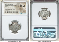 Constantius II, as Augustus (AD 337-361). AR siliqua (21mm, 6h). NGC Choice VF, brushed. Constantinople, 8th officina, ca. AD 355-361. D N CONSTAN-TIV...