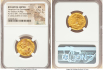 Heraclius (AD 610-641), with Heraclius Constantine. AV solidus (21mm, 4.48 gm, 6h). NGC MS 4/5 - 2/5, scratches. Constantinople, 5th officina, ca. AD ...