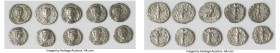 ANCIENT LOTS. Roman Imperial. Julia Domna (AD 193-217). Lot of ten (10) AR denarii. VG-Choice Fine. Includes: Ten AR denarii of Julia Domna, various t...
