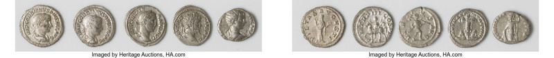 ANCIENT LOTS. Roman Imperial. Lot of five (5) AR denarii. Fine-VF. Includes: Fiv...