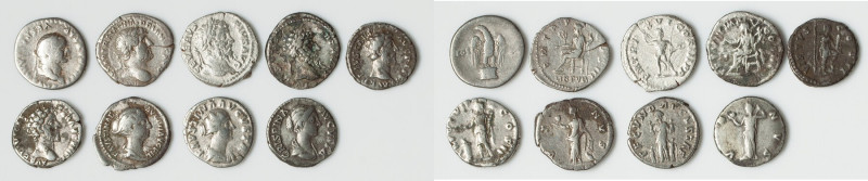 ANCIENT LOTS. Roman Imperial. Lot of nine (9) AR denarii. Fine-VF. Includes: Nin...