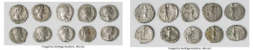 ANCIENT LOTS. Roman Imperial. Lot of ten (10) AR denarii. VG-Fine. Includes: Ten Roman Imperial denarii, various emperors, and types. Total of ten (10...