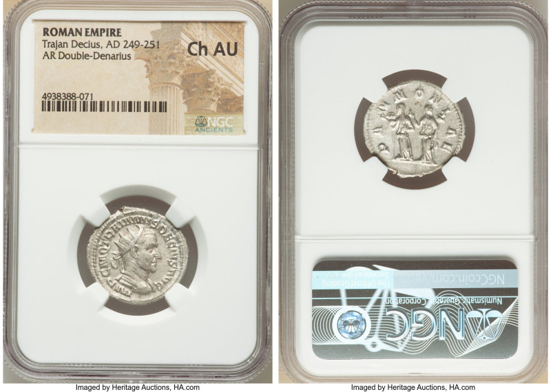 ANCIENT LOTS. Roman Imperial. Ca. mid-3rd century AD. Lot of three (3) AR antoni...