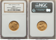 Victoria gold Sovereign 1900-S MS61 NGC, Sydney mint, KM13, S-3877. Reserve Bank of Australia. 

HID09801242017

© 2022 Heritage Auctions | All Rights...