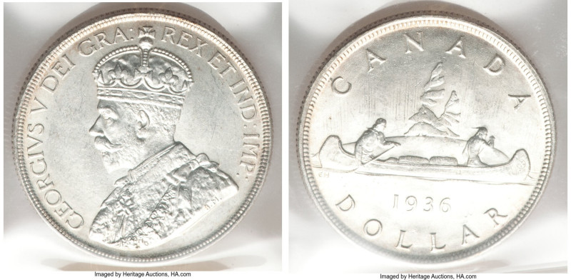George V Dollar 1936 MS64 ICCS, Royal Canadian mint, KM31. 

HID09801242017

© 2...