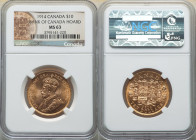 George V gold 10 Dollars 1914 MS63 NGC, Ottawa mint, KM27. Bank of Canada Hoard. AGW 0.4837 oz. 

HID09801242017

© 2022 Heritage Auctions | All Right...