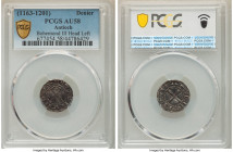 Principality of Antioch. Bohemond III 4-Piece Lot of Certified Deniers ND (1163-1201) PCGS, Antioch mint, CCS-69. + BOANVNDVS Helmeted head left cresc...