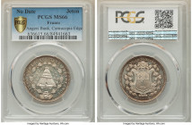 Angers. City silver "Savings and Providence Fund" Jeton ND (After 1880) MS66 PCGS, 31mm. E: Cornucopiae. By Caque. Angers Bank. CAISSE D'EPARGNE ET DE...