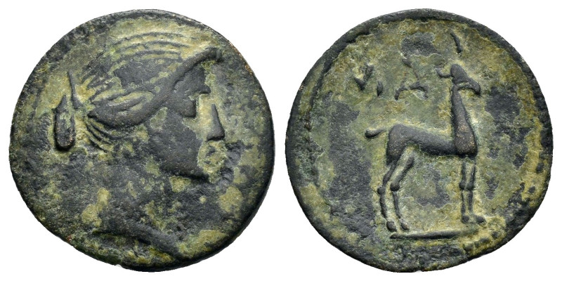 LYCIAN LEAGUE. Masicytes.(Circa 27-23 BC). Ae.

Obv : Draped bust of Artemis rig...