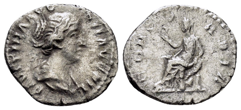 DIVA FAUSTINA I.(Died 140/1).Rome.Denarius.

Weight : 2.7 gr
Diameter : 16 mm