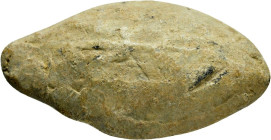 ANCIENT GREEK SLING BULLET.(4th–3rd centuries BC).Pb.

Weight : 28.9 gr
Diameter : 35 mm