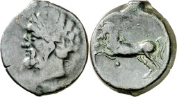 Numidia. Micipsa (148-118 a.C.). AE 27. (S. 6597). 12,83 g. MBC-/MBC+.