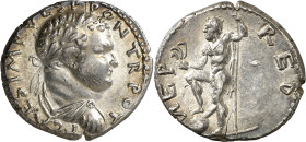 (72-73 d.C.). Tito. Denario. (Spink 2433) (S. 122) (RIC. 1561, de Vespasiano). 3,32 g. EBC-.