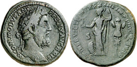(189 d.C.). Comodo. Sestercio. (Spink 5770) (Co. 369) (RIC. 528). 25,96 g. MBC-.