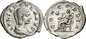 (220 d.C.) Julia Paula. Denario. (Spink. 7655) (S. 6a) (RIC. 211). 3 g. MBC+/EBC-.