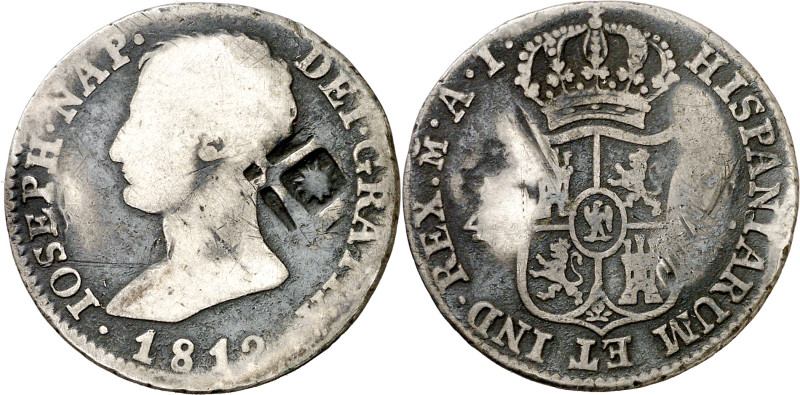 Cuba. (1841). Contramarca de Vique (Cuba) (De Mey 481), sobre 4 reales de José N...