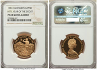 Republic gold Proof "International Year of the Scout" 2 Pounds 1983 PR69 Ultra Cameo NGC, KM5. From the Archipelago Collection 

HID09801242017

© 202...