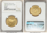 Republic gold Essai "Bongo" 25000 Francs 2007 MS69 NGC, KM-Unl. Mintage: 300. Wildlife Protection series. From the Archipelago Collection 

HID0980124...